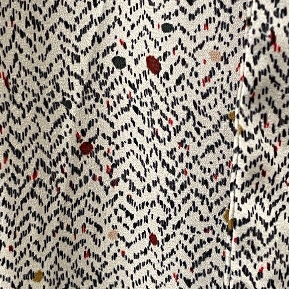 PASCAL (NEW) Long Sleeve Maxi Dress Bow Neck Light Gray & Multi Dots Size L - Picture 7 of 12